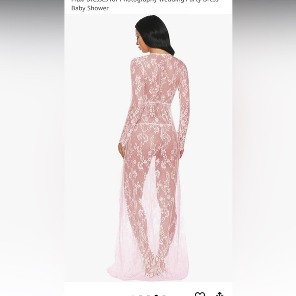 Womens Maternity Lace Maxi Dress Sz S - Picture 5 of 8